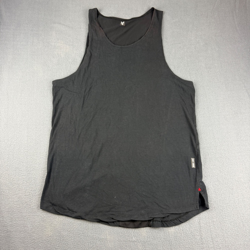 ASRV Tank Top Men's L Black DSG-0808 Supima Spandex Mesh Back Gym Training Run